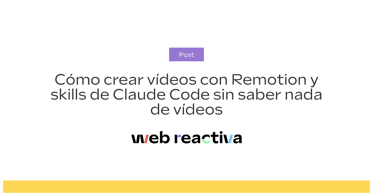 Cómo crear vídeos con Remotion y skills de Claude Code sin saber nada ...
