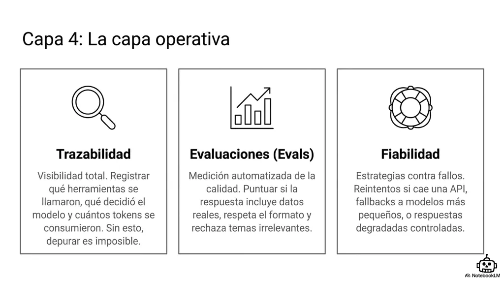 Capa 4: la capa operativa — trazabilidad, evaluaciones y fiabilidad