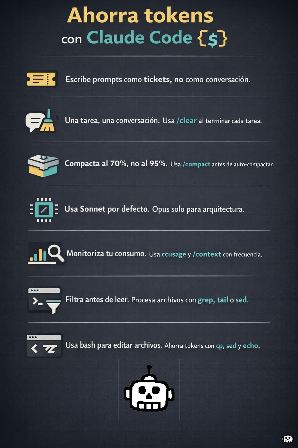 Ahorra tokens en Claude Code